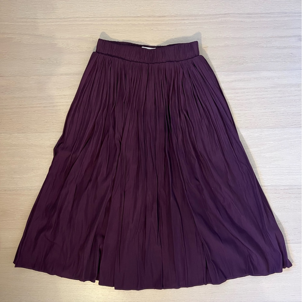 Aritzia pleated midi skirt